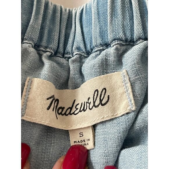 Madewell Denim Azalea Off the Shoulder Midi Dress Size Small - Picture 5 of 13